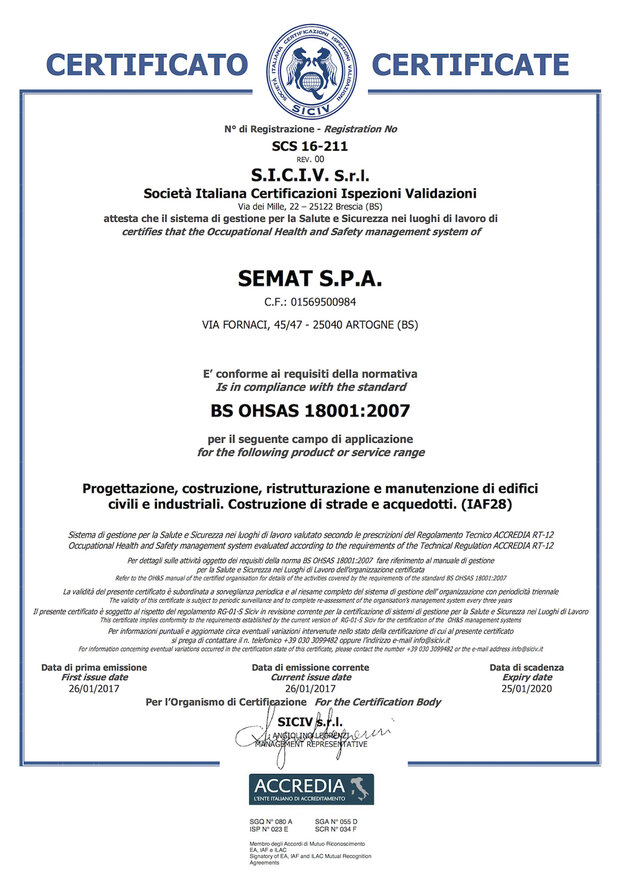 BS OHSAS 18001:2007 Certification