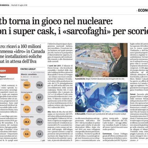 Nota de prensa estados financieros Giornale di Brescia