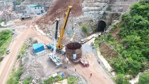 Steel Penstock fabrication at Nam Theun 1 HPP